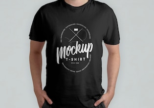 Black t-shirt mockups