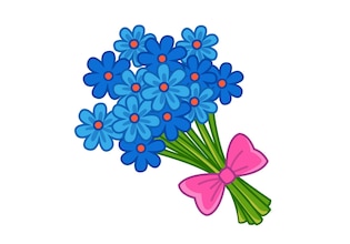 cartoon flower bouquet